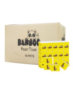 Bamboo Pocket Tissue 3 Ply Soft Travel Pack 8 Pulls x 10