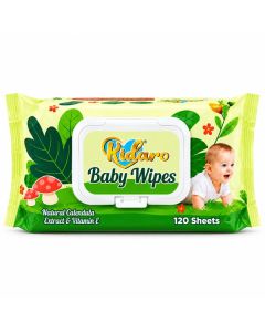Kidaro Baby Wipes 120 Sheets Soft & Gentle Wet Wipes