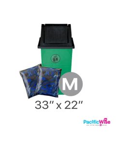 Medium Black Garbage Bag 22" x 33" 30pcs Pack