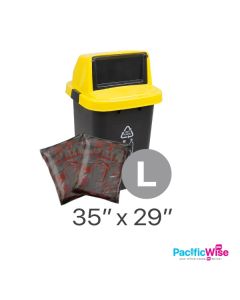 Large Black Garbage Bag 29" x 35" 10pcs Pack