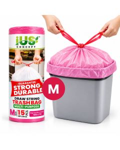 IUS Concept Drawstring Trash Bag M 40L 15pcs