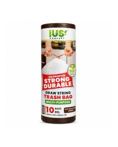 IUS Concept Bio-D Drawstring Trash Bag XL 80L Brown 10pcs