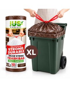 IUS Concept Bio-D Drawstring Trash Bag XL 80L Brown 10pcs