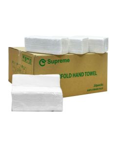Supreme Interfold Hand Towel Tissue 1 Ply Virgin Pulp (20 Packs)