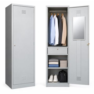 Pre-Order SCM-0002 Steel Locker with Mirror & Centre Drawer