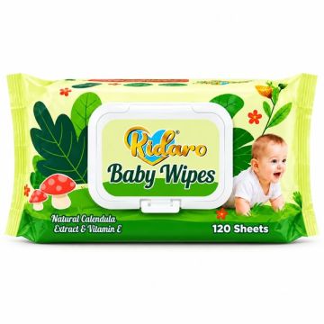 Kidaro Baby Wipes 120 Sheets Soft & Gentle Wet Wipes
