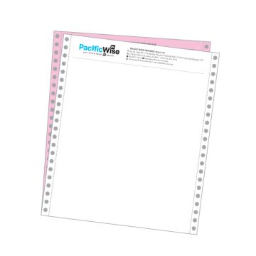 Custom Computer Form Printing 9.5 x 11 Inch 2 Ply 2 Colour 1,000 Fans Per Box