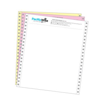 Custom Computer Form Printing 9.5 x 11 Inch 3 Ply 2 Colour 500 Fans Per Box