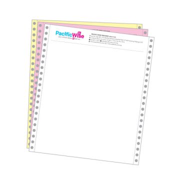 Custom Computer Form Printing 9.5 x 11 Inch 3 Ply 3 Colour 500 Fans Per Box