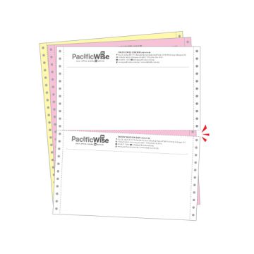Custom Computer Form Printing 9.5 x 11 Inch 3 Ply 2 Up 1 Colour 500 Fans Per Box