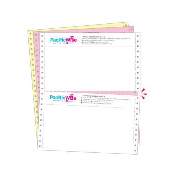 Custom Computer Form Printing 9.5 x 11 Inch 3 Ply 2 Up 3 Colour 500 Fans Per Box