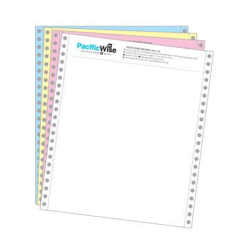 Custom Computer Form Printing 9.5 x 11 Inch 4 Ply 2 Colour 500 Fans Per Box