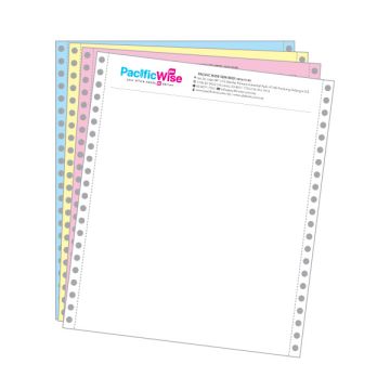 Custom Computer Form Printing 9.5 x 11 Inch 4 Ply 3 Colour 500 Fans Per Box