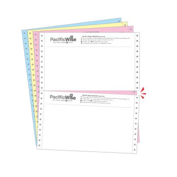 Custom Computer Form Printing 9.5 x 11 Inch 4 Ply 2 Up 1 Colour 500 Fans Per Box