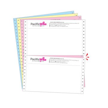 Custom Computer Form Printing 9.5 x 11 Inch 4 Ply 2 Up 2 Colour 500 Fans Per Box