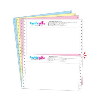 Custom Computer Form Printing 9.5 x 11 Inch 4 Ply 2 Up 3 Colour 500 Fans Per Box