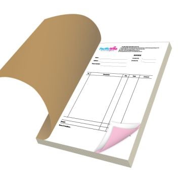Custom Bill Book Printing Staple Binding Numbered A4 2 Ply 3 Colour
