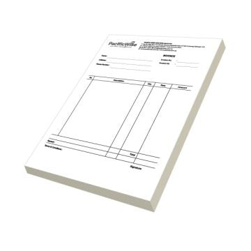 Customized Printing Bill Pad A5 1 Ply 1 Colour 100 Sheets Per Pad