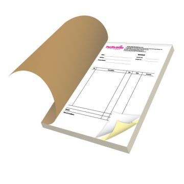 Custom Bill Book Printing Staple Binding Numbered A5 2 Ply 2 Colour