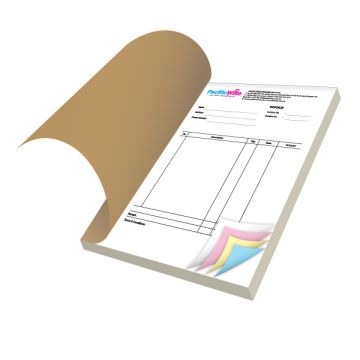 Custom Bill Book Printing Staple Binding Numbered A5 4 Ply 3 Colour