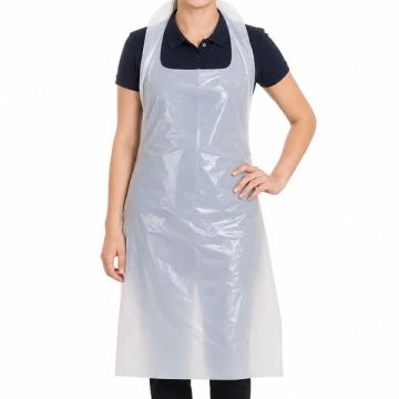 Disposable PE Apron White 28 x 46 Inch 20pcs