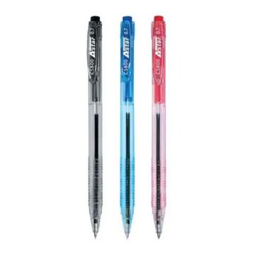 Astar CS800 0.7mm Ball Pen Black/Blue/Red