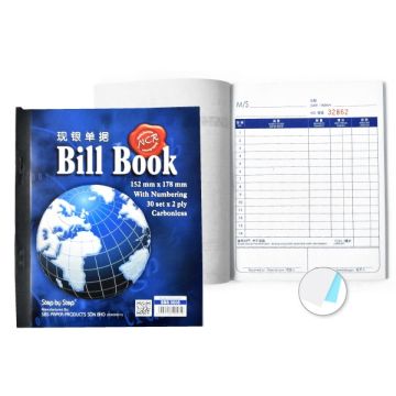 Bill Book 6 x 7 NCR 2 Ply Numbered Carbonless 30 Sets