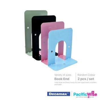 Metal Book End – Heavy Duty Bookend Support (2 Pcs/Pair, 6–9 inch, Random Colour)