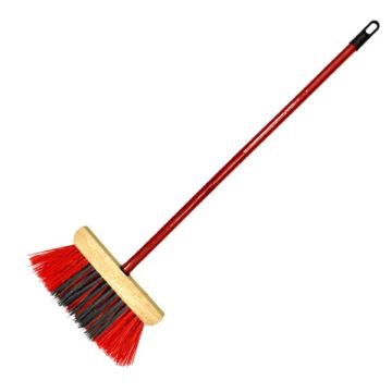 41AGS Hard Broom Heavy Duty Corner Clean Wooden Handle 126cm