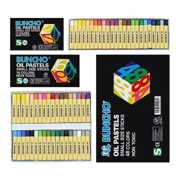 Buncho Oil Pastels Non-Toxic Small Sticks 12-48 Colours