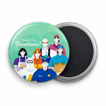 Custom Button Badge Rubber Magnet BBD58RM 58mm