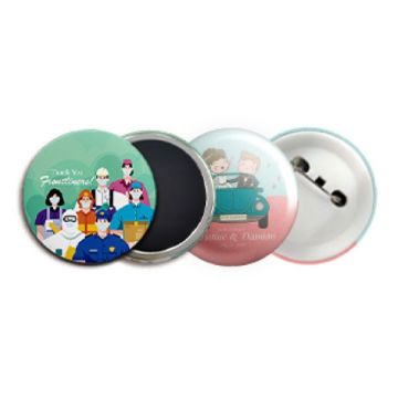 Custom Button Badge Printing 32mm 44mm 58mm