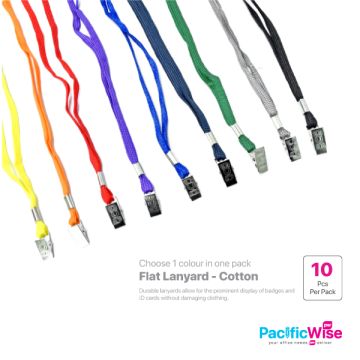 Flat Lanyard - Cotton (10's x 1 Pkt)