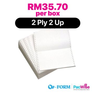 QForm Computer Form 2 Ply 2 Up Jam-Resistant 9.5x11