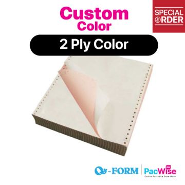 QForm Computer Form Custom Colour 2 Ply Jam-Resistant 9.5x11