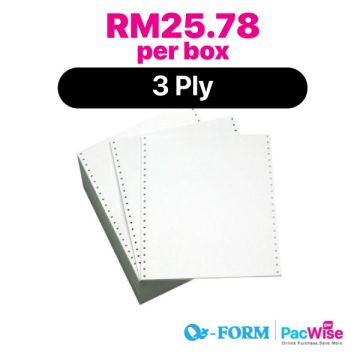 QForm Computer Form 3 Ply Jam-Resistant 9.5x11 (200 Fans)