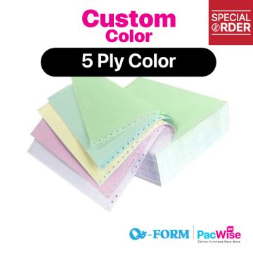QForm 5 Ply Colour Computer Form 9.5x11 Anti-Jam 200 Fans