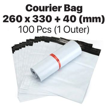 Courier Bag with Pocket Parcel Bag Grey 260x330+40mm
