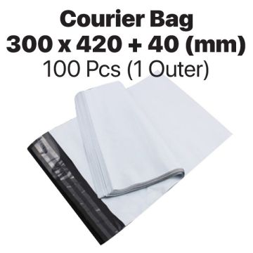 Courier Bag with Pocket Parcel Bag Grey 300x420+40mm