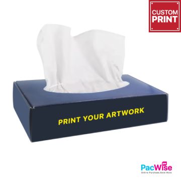 Custom Printed Facial Tissue Box Flat Box 2 Ply 100 Sheets
