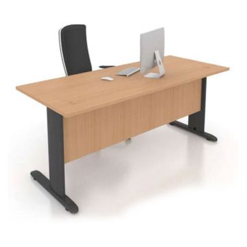 Pre-Order MR 1875 Rectangular Office Desk with Wooden Modesty Panel 1800mm