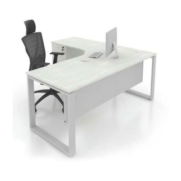 Pre-Order SL-D 1818 L-Shape Office Desk with Fixed 4-Drawer