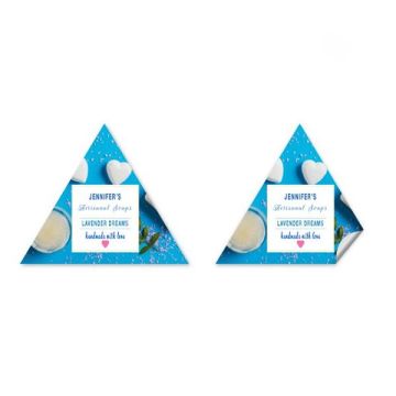 Customised Triangle Die Cut Label Printing