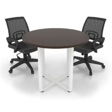 DT-X 900 Round Discussion Table Metal X Leg