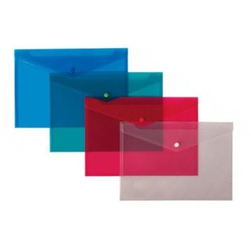 A4 PVC Document Folder with Button Landscape
