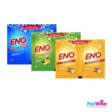 ENO Fruit Salt Twin Pack 4.3g – Fast Relief for Indigestion | Regular, Ginger & Lemon