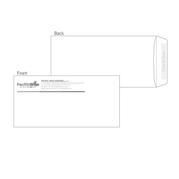 Customized Printing Non-White Window Envelope 9.75" x 4.75" 1 Colour