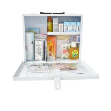 M-2 Metal Large First Aid Kit With 27 Items