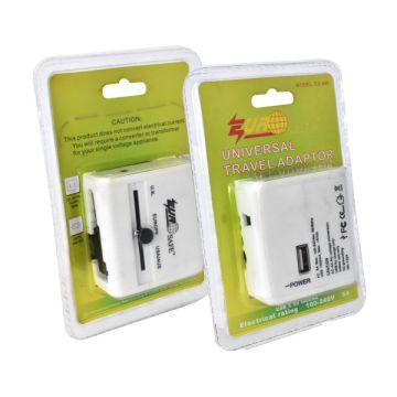 Eurosafe ES-995 Multi Travel Adaptor with USB