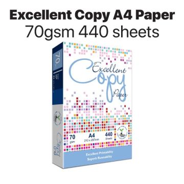 Excellent A4 Copy Paper 70gsm Bright White 440 Sheets